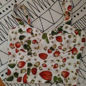 Rouje Paris Strawberry Sleeveless Crop Top, White